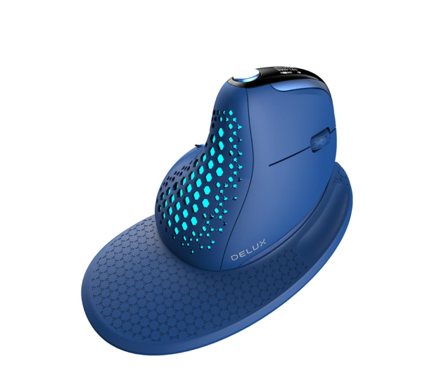 Delux Mysz Pionowa M618XSD BT+2.4G RGB (niebieska) M618XSD (Blue) - 744189 - zdjęcie